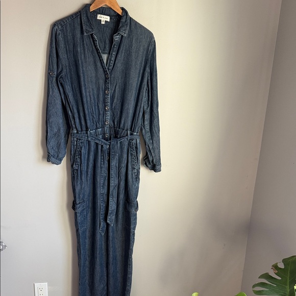 Anthropologie Cloth & Stone Utility Jumpsuit Large - Picture 2 of 13